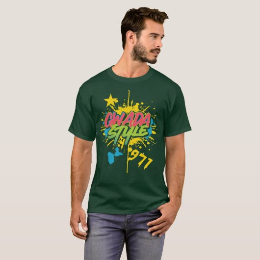 ide Card of the guadeloupe gwada style 971 T-shirt (Voorkant volledig)