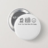 Ideaal cadeau voor wie graag boek leest ronde button 5,7 cm (Voorkant /achterkant)