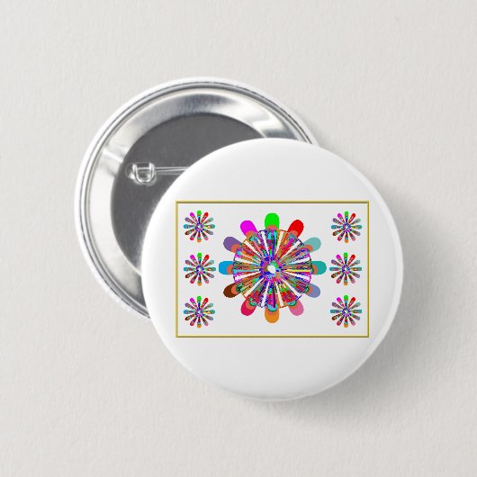 IDEAAL GIFT: LUCKY7 SevenSTAR Chakra Collectie Ronde Button 5,7 Cm (Voorkant /achterkant)