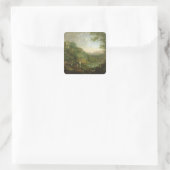 Ideaal landschap, 1776 vierkante sticker (Tas)