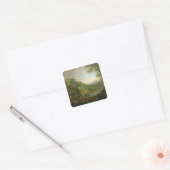 Ideaal landschap, 1776 vierkante sticker (Envelop)