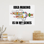 Ideaal maken is in mijn genen (DNA-replicatie) Poster (Keuken)