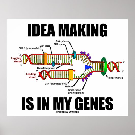 Ideaal maken is in mijn genen (DNA-replicatie) Poster (Voorkant)