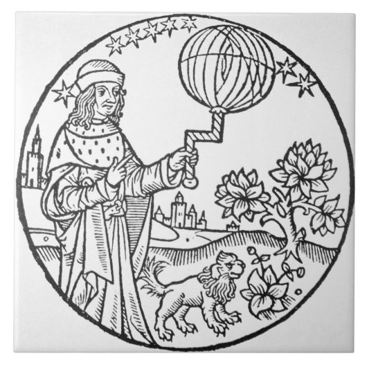 Ideaal portret Aristoteles (384-322 v.Chr.), kopie Tegeltje (Voorkant)