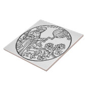 Ideaal portret Aristoteles (384-322 v.Chr.), kopie Tegeltje (Zijkant)