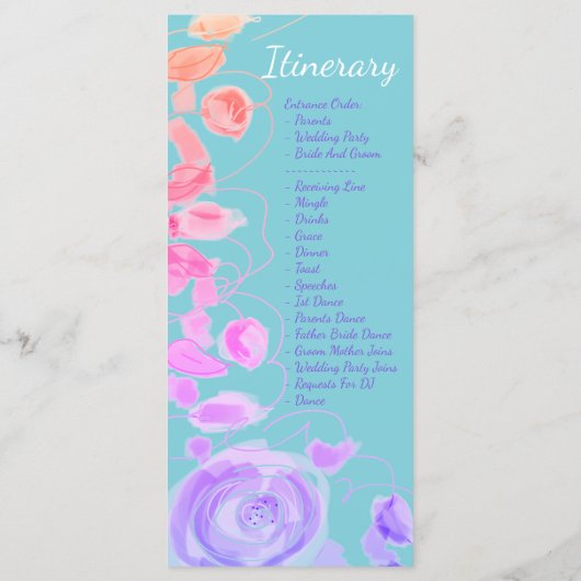 Ideaal voor een speciale dagroute programmakaart (Achterkant)