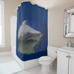 Ideaal voor Great White Shark Ocean Zee Shower Cur Douchegordijn