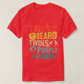 Ideaal voor kinderen Kerel Tall Man Beard Twins Pa T-shirt (Design voorkant)