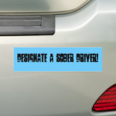 Ideaal voor mensen tegen drink rijden bumpersticker (Op auto)