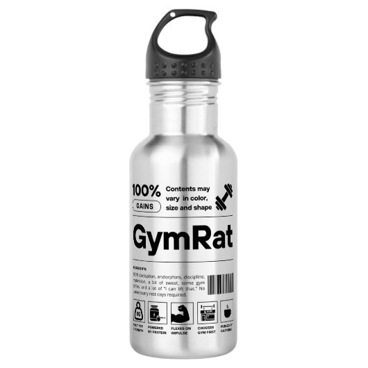 Ideaal voor powerlifting sessies, spin class, Cros Waterfles (Voorkant)