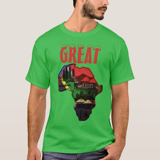 Ideaal voor traditionele kleuren in Afrika T-shirt (Voorkant)