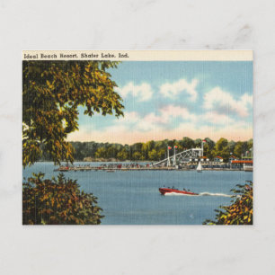 Ideal Beach Resort, Shafer Lake, Indiana Briefkaart