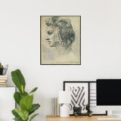 Ideal Head of a Woman van Michelangelo Poster (Thuiskantoor)