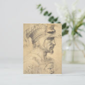 Ideal hoofd van een krijger briefkaart (Staand voorkant)