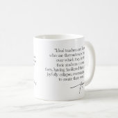 "Ideal Teachers" Nikos Kazantzakis Quote in Greek Koffiemok (Voorkant rechts)