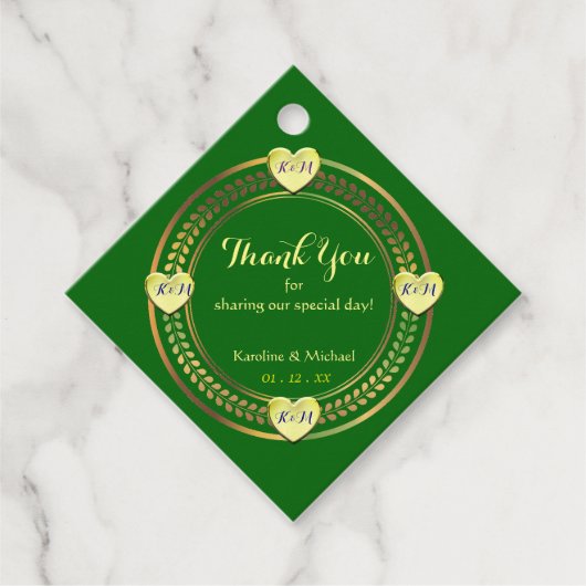 Ideale bruiloftsfeestjes bedankjes labels (Voorkant)