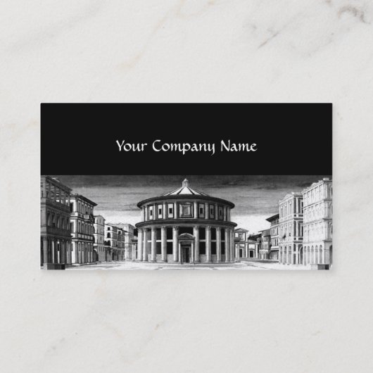 IDEALE CITY, renaissance Architecture, Black White Visitekaartje (Achterkant)