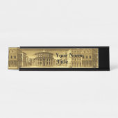 IDEALE CITY, renaissance Architecture / Gold Yello Bureau Naambordje (Voorkant)