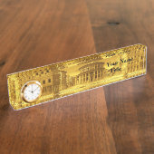 IDEALE CITY, renaissance Architecture / Gold Yello Naambordje (Zijkant)