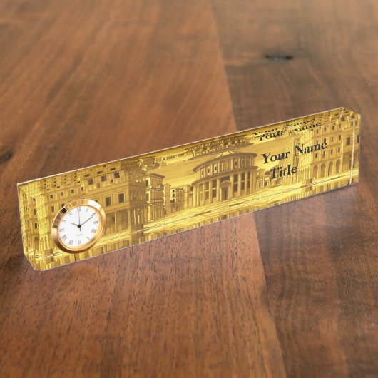 IDEALE CITY, renaissance Architecture / Gold Yello Naambordje (Zijkant)