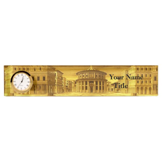 IDEALE CITY, renaissance Architecture / Gold Yello Naambordje (Voorkant)