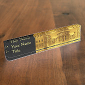 IDEALE CITY, renaissance Architecture / Gold Yello Naambordje (Zijkant)