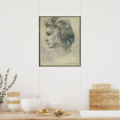 Ideale kop van een vrouw door Michelangelo Poster (Keuken)