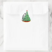 Ideale maatjes voor kerstmis ronde sticker (Tas)