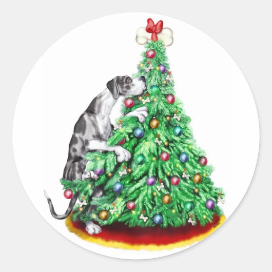 Ideale maatjes voor kerstmis ronde sticker (Voorkant)