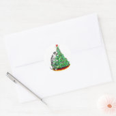 Ideale maatjes voor kerstmis ronde sticker (Envelop)