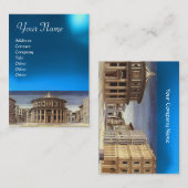 IDEALE STAD, helder blauw saffier Visitekaartje (Voorkant / Achterkant)