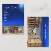 IDEALE STAD, helder blauw saffier Visitekaartje (Voorkant / Achterkant)