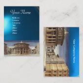 IDEALE STAD, heldere blauwe saffier Visitekaartje (Voorkant / Achterkant)