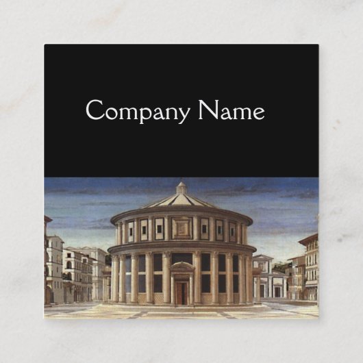 IDEALE STAD, RENAISSANCE ARCHITECTUUR Architect Vierkante Visitekaartje (Achterkant)