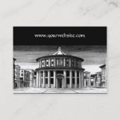 IDEALE STAD RENAISSANCE ARCHITECTUUR Zwart Wit Visitekaartje (Achterkant)