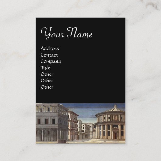 IDEALE STAD, zwart Visitekaartje (Voorkant)