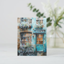 Ideale Waterverf boekhandel schilderij Briefkaart