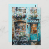 Ideale Waterverf boekhandel schilderij Briefkaart (Voorkant / Achterkant)