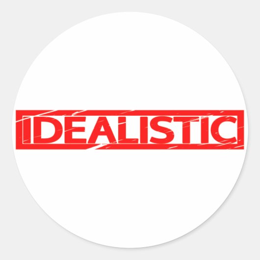 Idealistische stempel ronde sticker (Voorkant)