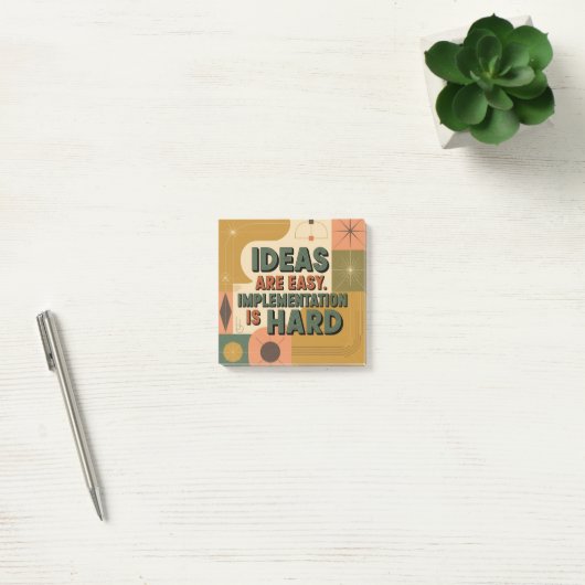 Ideas Are Easy. Implementation Is Hard Post-it® Notes (Kantoor)