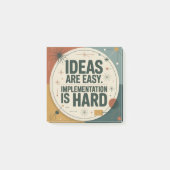 Ideas Are Easy. Implementation Is Hard Post-it® Notes (Voorkant)