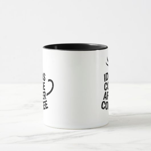 "Ideas Come After Coffee" Typographic Mug Mok (Midden)