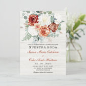 Ideas de Boda de Terracota en Español Kaart (Staand voorkant)