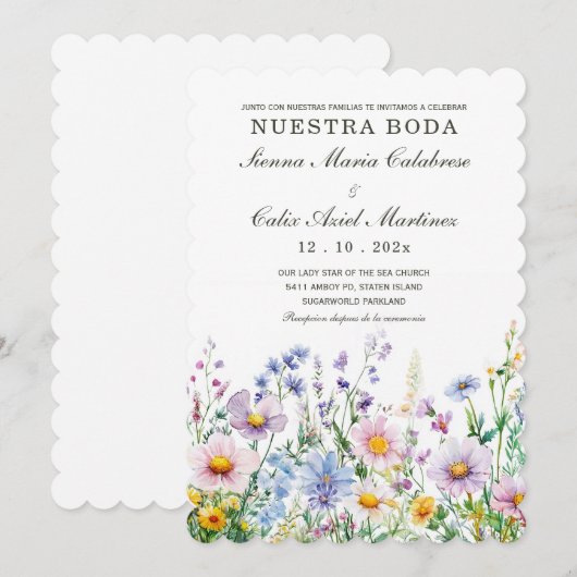 Ideas de Boda de Terracota en Español Kaart (Voorkant / Achterkant)