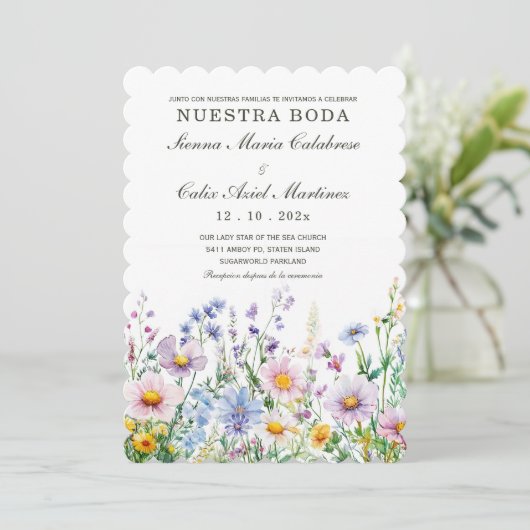 Ideas de Boda de Terracota en Español Kaart (Staand voorkant)