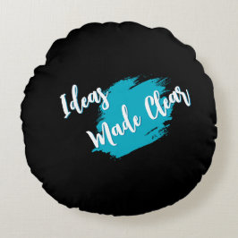 Ideas Made Clear Round Pillow Rond Kussen