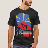 idecadeau kaartvlag van de vergadering 974 t-shirt (Voorkant)