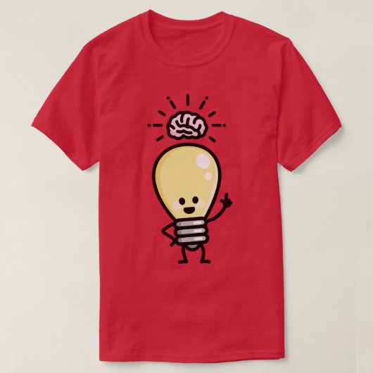 Idee creatief geniaal gloeilamp breinen creativite t-shirt (Design voorkant)