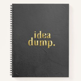 Idee Dump Zwart & Goud Notitieboek voor Creatieven