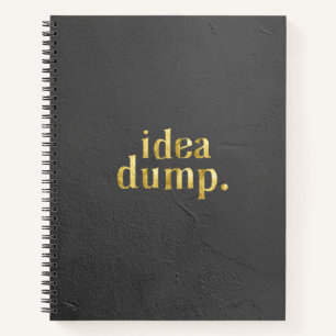 Idee Dump Zwart & Goud Notitieboek voor Creatieven